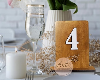 Rustic Wooden Wedding Table Number, Natural Wood Table Decor, Fall Wedding Decoration, Farmhouse Wedding Table Sign
