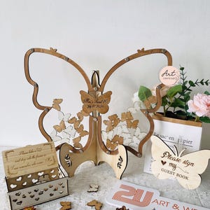 Butterfly Guest Book Wedding, Mis Quince Guest Book, Mis Quince Guest Book Butterfly, Quinceanera Alternative Guest Book, Wedding Decor