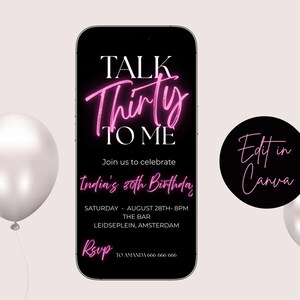 Digital talk thirty to me invitation