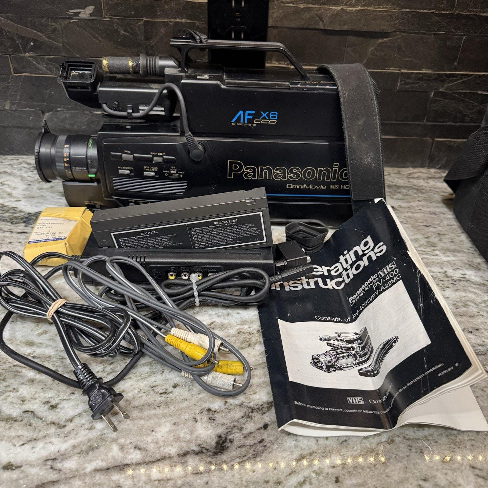 Panasonic OmniMovie VHS AF X6 ビンテージ VINTAGE Panasonic Camcorder AF X6 CCD Omnimovie Vhs Hq With