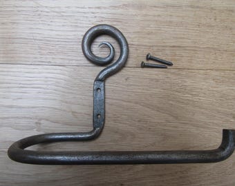 Porte-rouleau de papier toilette en fer antique forgé à la main