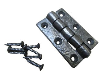 Pair Of 2.5'' Plain Butt Hinges Antique Iron