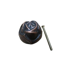Rose Cabinet Knob Antique Copper 32mm Kitchen Furniture Cupboard Drawer Vintage Door Dresser Wardrobe Pull Handle