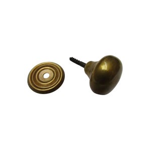 Screw In Cabinet Knob Antique Brass 38mm Kitchen Furniture Cupboard Drawer Vintage Door Dresser Wardrobe Pull Handle