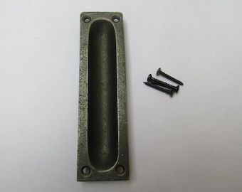 130mm Sliding Slim Recessed Handle Antique Iron