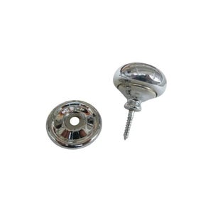 Screw In Cabinet Knob Polished Chrome 40mm Kitchen Furniture Cupboard Drawer Vintage Door Dresser Wardrobe Pull Handle