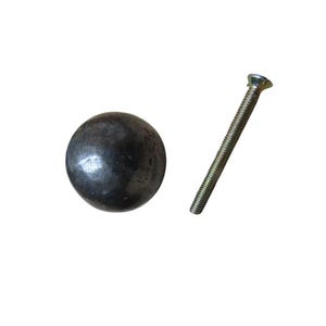 30mm Cannon Ball Cabinet Knob Small - Antique Iron Kitchen Furniture Cupboard Drawer Vintage Door Dresser Wardrobe Pull Handle