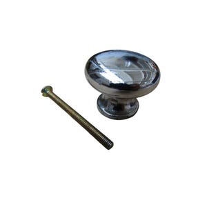 Shaker Cabinet Knob Chrome Kitchen Furniture Cupboard Drawer Vintage Door Dresser Wardrobe Pull Handle