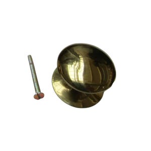 Victorian Cabinet Knob Polished Brass 30mm Kitchen Furniture Cupboard Drawer Vintage Door Dresser Wardrobe Pull Handle