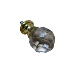 Glass Faceted Crystal Cabinet Knob Brass 32mm Kitchen Furniture Cupboard Drawer Vintage Door Dresser Wardrobe Pull Handle