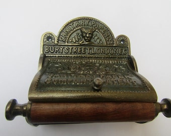 Bury St London Toilet Roll Holder Antique Brass