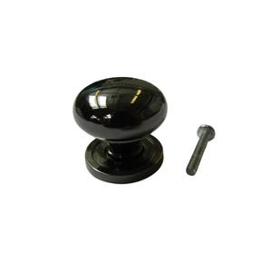Round Cabinet Knob Black Nickel 30mm Kitchen Furniture Cupboard Drawer Vintage Door Dresser Wardrobe Pull Handle
