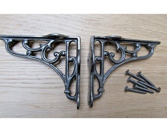 Scroll Shelf Bracket 3" inch Pair of Victorian Style