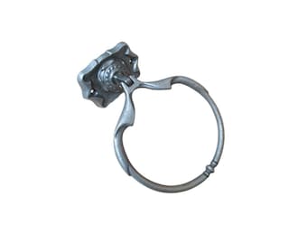 Cast Iron Towel Ring Holder Antique Wall Mounted Bathroom Kitchen 145mm