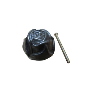Rose Cabinet Knob Antique Iron 32mm Kitchen Furniture Cupboard Drawer Vintage Door Dresser Wardrobe Pull Handle