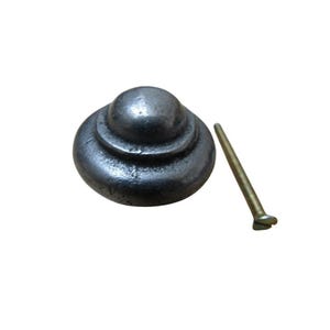 Cast Iron Stepped Cabinet Knob Antique Iron 40mm Kitchen Furniture Cupboard Drawer Vintage Door Dresser Wardrobe Pull Handle