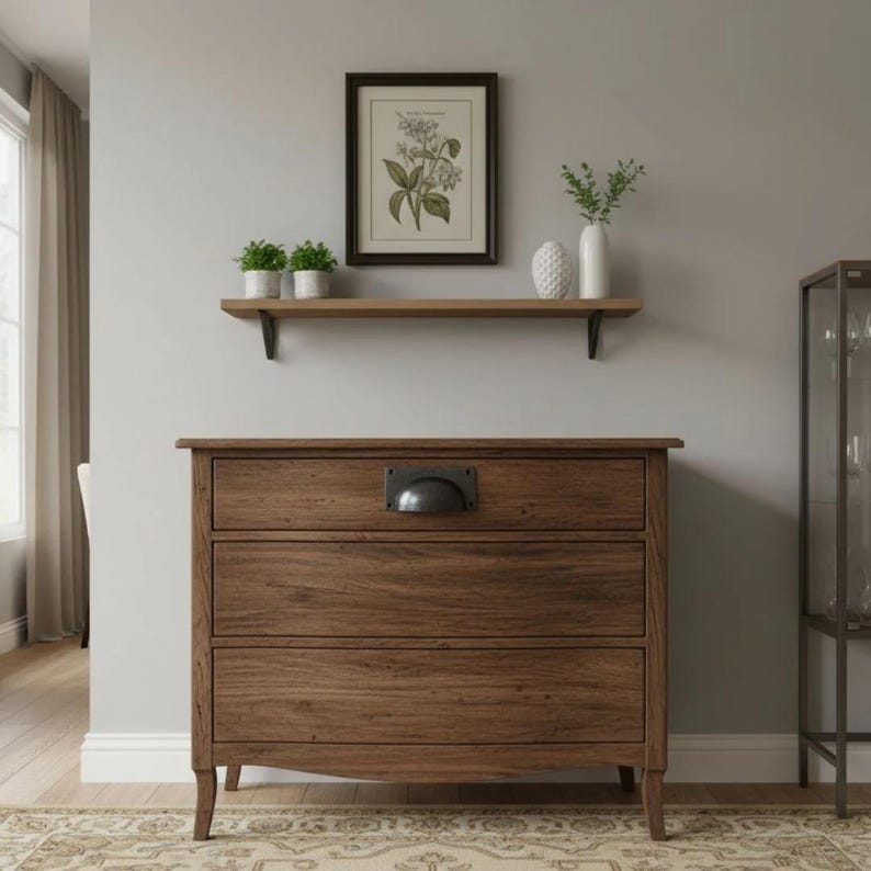 Antique Iron Large Rectangular Cup Pull Handle