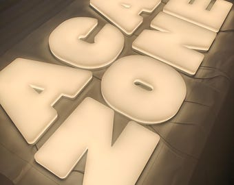 Custom LED Acrylic Letters, Side-lit 3D Letters Sign, Acrylic Front Illuminated Letter, Outdoor Advertising Signs, Shop Wall LED Signboard