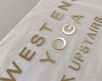 Champagne Gold Stainless Steel Cut Letters Reception Wall Sign Decors Sanded Finish 3D Solid Cut Brand Logo Signages