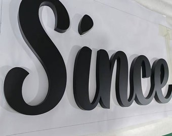 Stainless Steel Exterior 3D Channel Letter Sign Powder Coated Metal Letter Signage Outdoor Non Illuminated Custom Large Letters