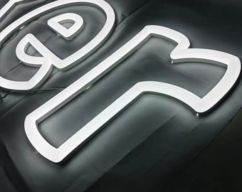 Acrylic LED Letters Custom Faux Neon Signs Business LED Signboard Store Front Illuminated Letters Sign