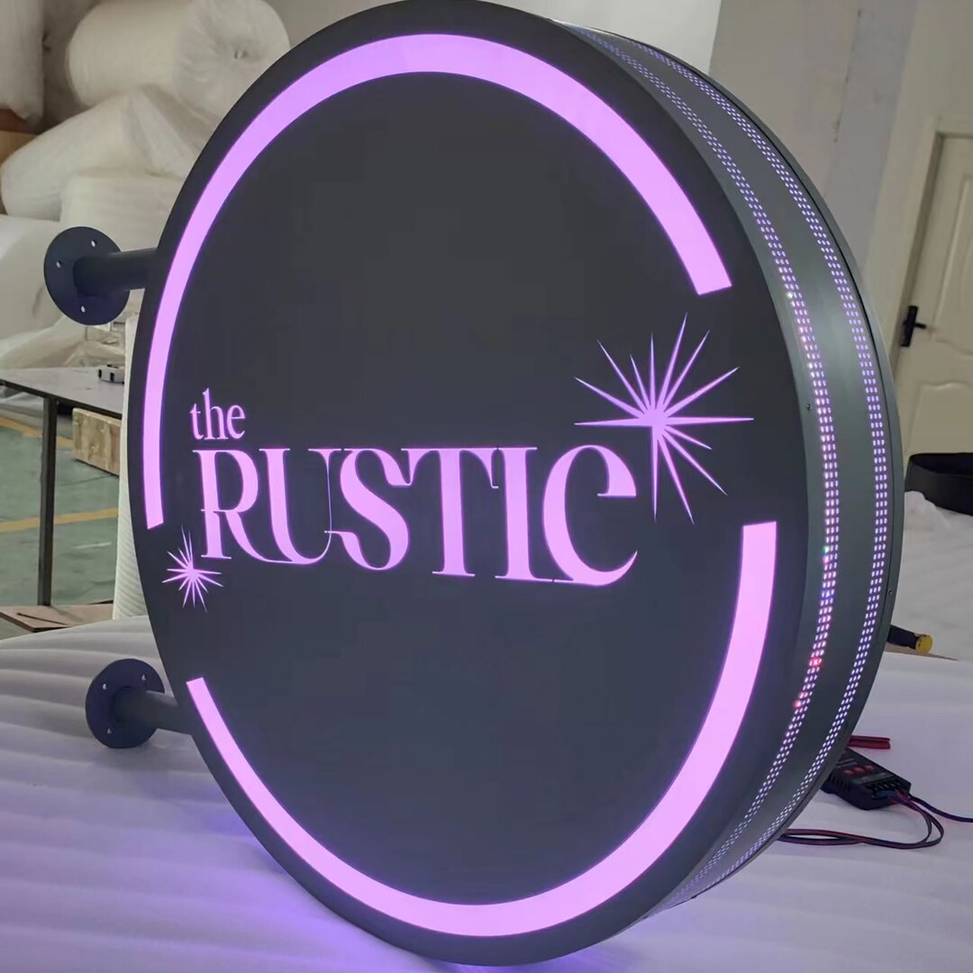 Double Sided Custom Sign, RGB LED Sign, Store Front Sign, Personalized ...