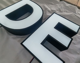 Custom Frontlit Sign, 3D Wall sign, Led Illuminated Sign, Store Front Sign, Outdoor Logo Sign, Custom Led Letters Sign