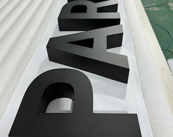 Aluminium Exterior 3D Channel Letter Sign Powder Coated Metal Letter Signage Outdoor Non Illuminated Custom Large Letters