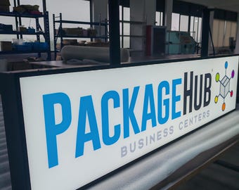 3D Front Illuminated Cabinet Sign Stainless Steel Fabricated Hanging Sign Advertising Acrylic Light Box Signboard