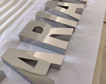 Personalized 3D Metal Letter Signs Custom Business Wall Decor Sign High Quality Mirror Face Stainless Steel Channel Letters Signages