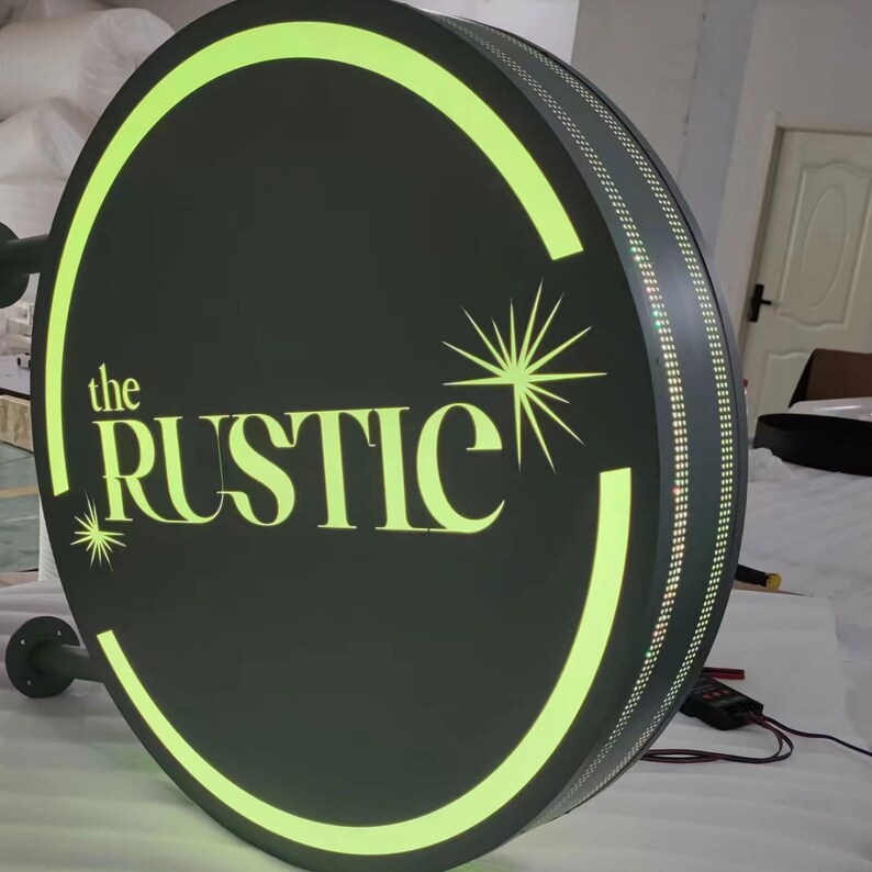 Double Sided Custom Sign, RGB LED Sign, Store Front Sign, Personalized ...