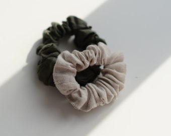 Pure linen hair Scrunchie. Hair Scrunchie. Linen hair scrunchie.