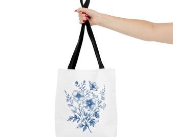 Wildflower Tote Bag / Cottagecore, Floral Botanical Tote, Mothers Day Gift, French country, Shopping Tote, Vintage Flower Bag