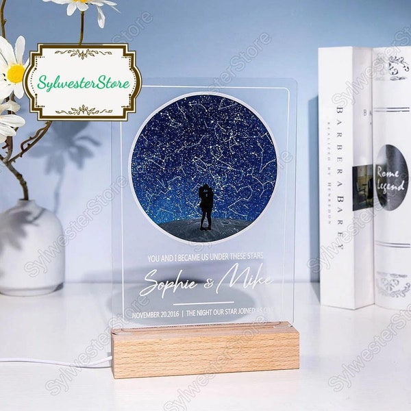Custom Constellation Night Light, Stars Night Light, Personalized Gifts, Birthday Gifts, Sky Night Light, Gift For Family, Mother Gift