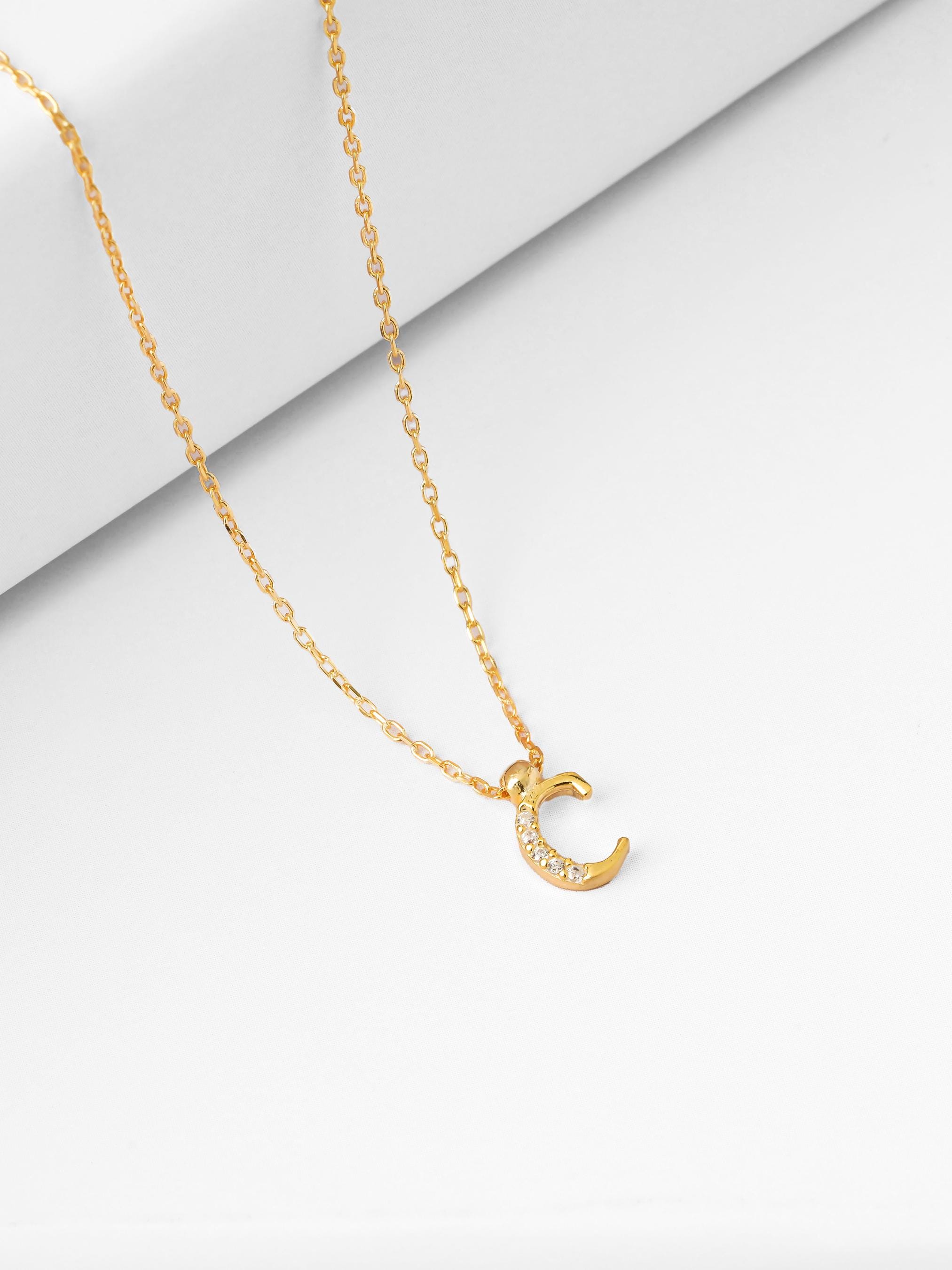 ブレスレット LESS IS MORE silver initial cubic necklace Sterling Silver Letter Necklace - Tiny Zircon Initial