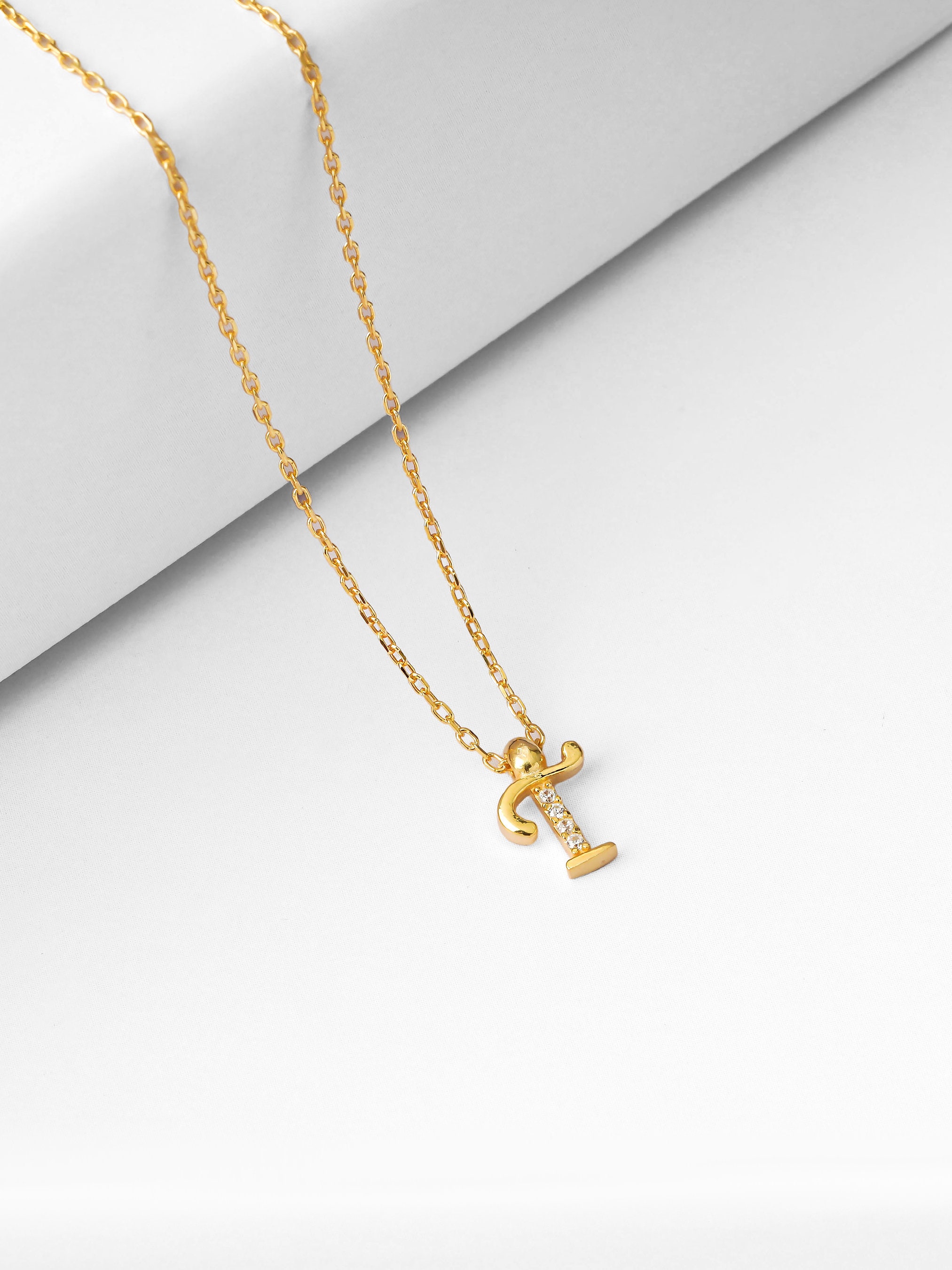 ブレスレット LESS IS MORE silver initial cubic necklace Sterling Silver Letter Necklace - Tiny Zircon Initial