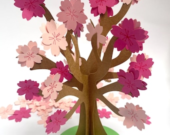 Cherry Blossom 3D Tree | Spring Activity For Kids | Toddler Activity | Homeschool Printable | DIY paper craft | Instant Download |