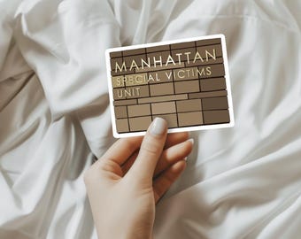 Pegatina de vinilo de la Unidad de Víctimas Especiales de Manhattan / La Ley y el Orden - Unidad de Víctimas Especiales