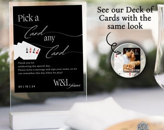 カードを選んで結婚式のゲストブックサイン トランプのゲストブックサイン カードを選んで任意のカードのゲストブック結婚式のサイン トランプのサインテンプレート