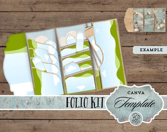 Plantilla de Canva para kit de Junk Journal, kit imprimible para descargar, kit de manualidades, plantillas digitales para Junk Journal, RDL