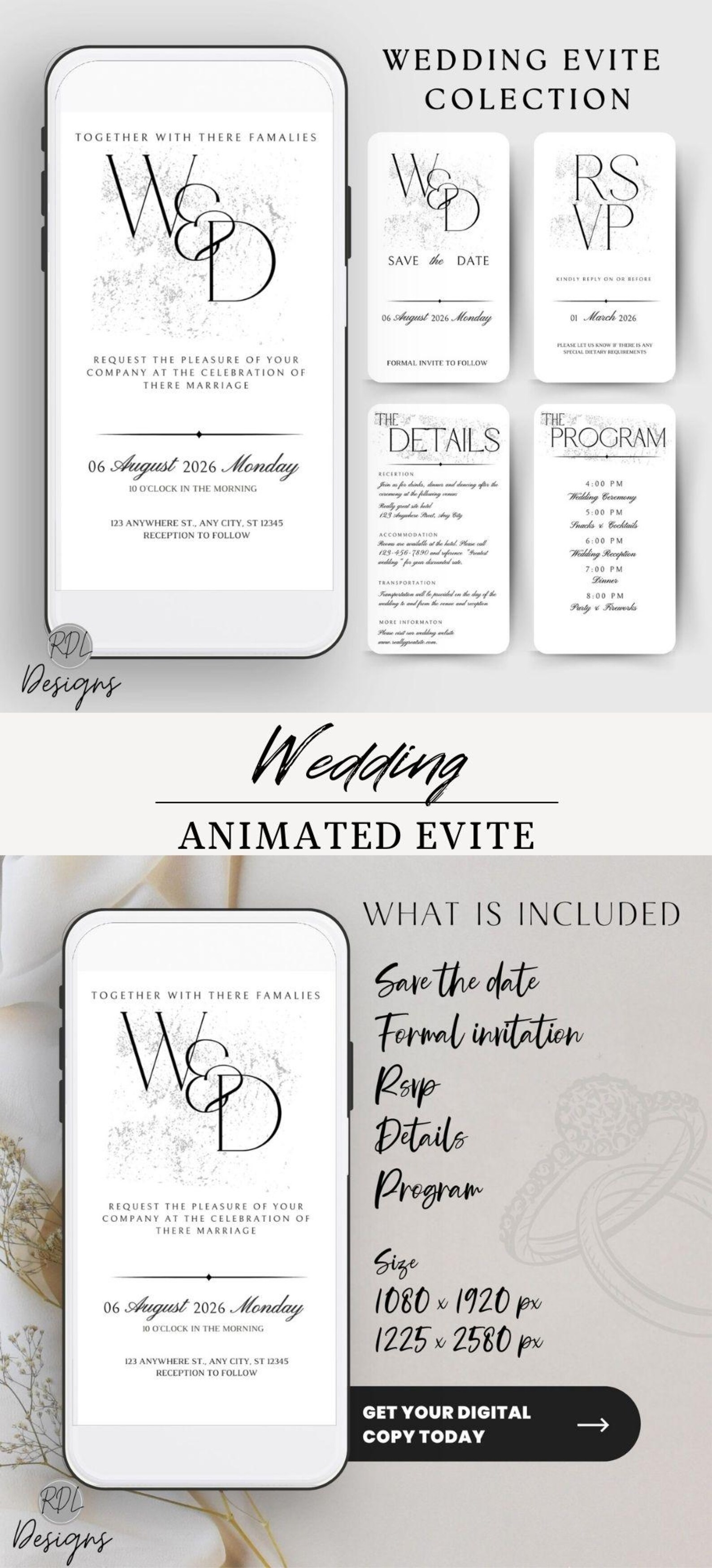 Animated Evite Wedding Animated Evite Template Invitation Wedding ...