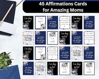 Motherhood Affirmation Cards Daily Affirmations for Amazing Mom Self-Care Card Mom Mindset Boosters Inspiring Affirmation for Mom download