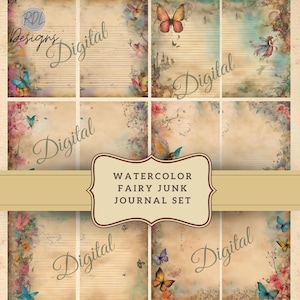 Fairy Junk journal fairy pages Spring Flower Fairy Junk Journal Digital Download Fantasy Fairy Pages Enchanted Forest Pages download