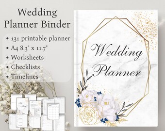 My Wedding Planner, Digital Wedding Planner and organizers, Wedding Planner Binder, Printable PDF, Instant Download.