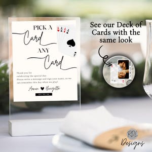 Playing Cards Guestbook Sign Sign Our Guestbook Pick A Card Any Card Guestbook wedding Guest Sign Playing Card Guest Sign Editable Template