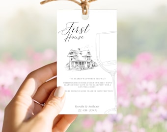8 Marriage Milestone Wine Tags Wedding Milestone Champagne Bottle Label First Year Of Marriage Wine Basket, First Year Of Marriage Tags
