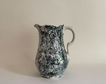 Handmade Vintage Fine China Blue Jug made in Herefordshire