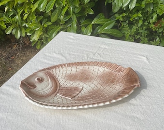 Vintage French Salmon fish platter