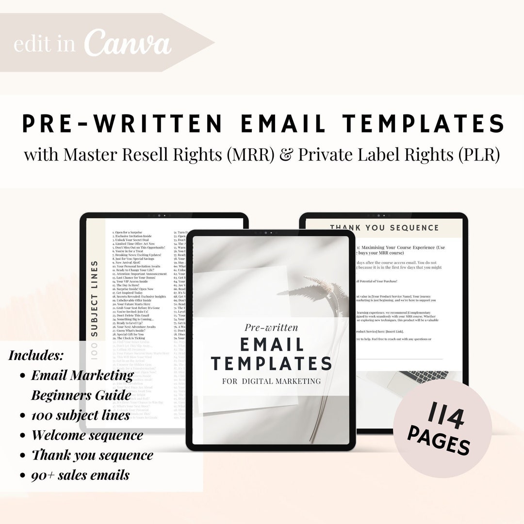 Email Marketing Templates MRR & PLR, Welcome Email Templates, Email ...