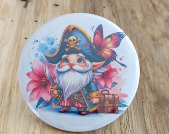 Gnome Pirate - 58mm button